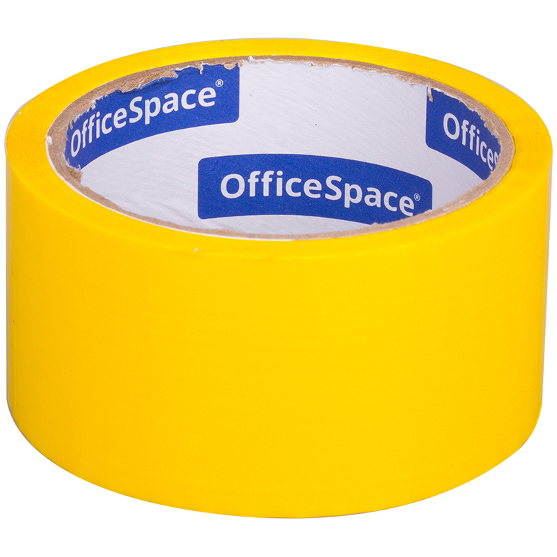 Клейкая лента (скотч) для упаковки 48мм*40м желтая "Office Space" БС КЛ_6286