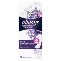Прокладки ежедневные "Always" Незаметная защита, 4 капли, 18шт 91858566