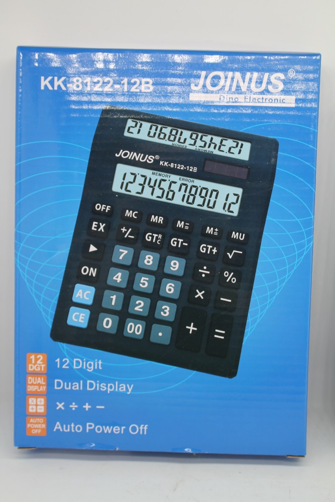 Калькулятор настольный 12 разрядов, 150*200*30мм черный "Joinus" KK-8122-12В 01397