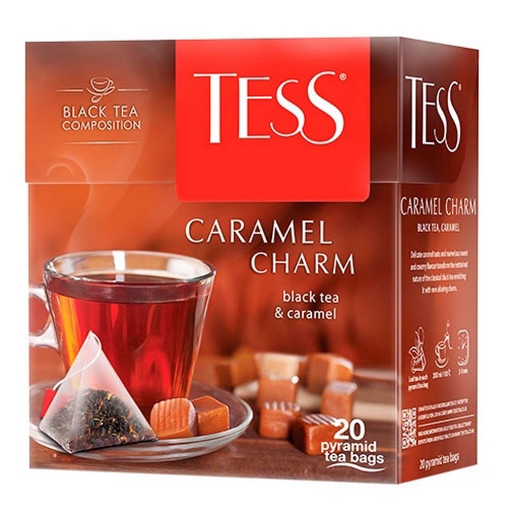 Чай фруктовый, пакетированный, 20*1,8гр "Tess" Caramel Charm 08832