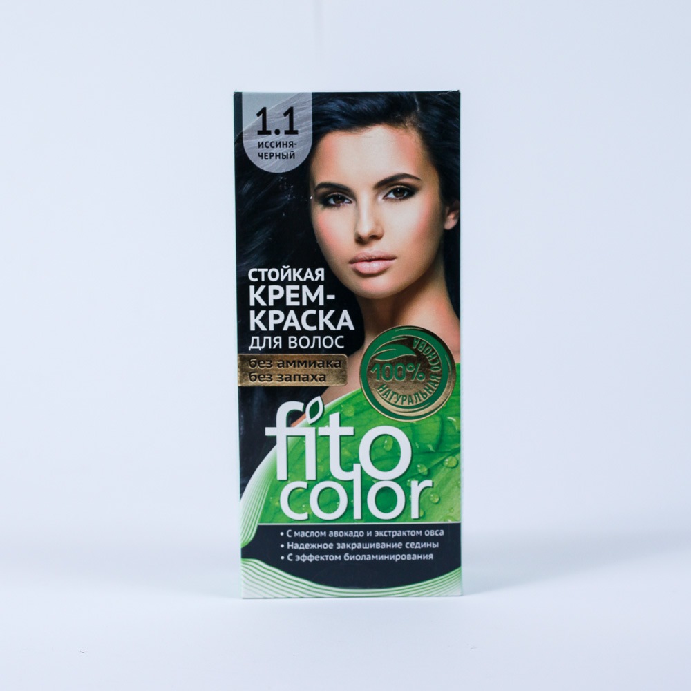 Краска для волос Fito  1,1 Иссиня-черный, черный, 29609