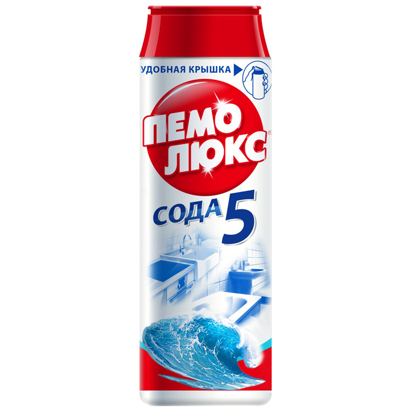Чистящий порошок "Пемолюкс" Сода 7. Морской бриз, для всех поверхностей, 480гр 80814