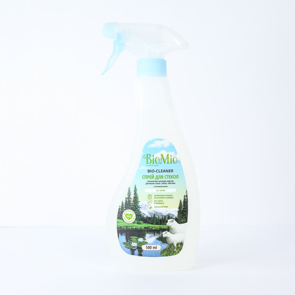 Спрей для стекол и зеркал "Bio Mio" Bio-cleaner, 500мл 08992