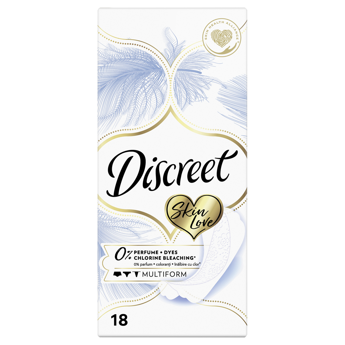 Прокладки ежедневные "Discreet" Skin love multiform, 1 капля, 18шт 67432