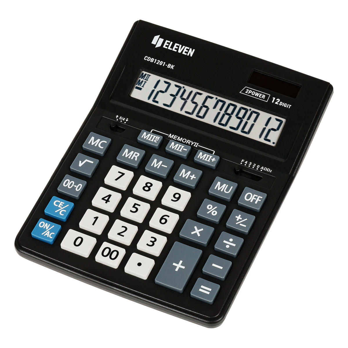 Калькулятор настольный 12 разрядов, 155*205*35 мм черный "Eleven" Business Line CDB1201-BK