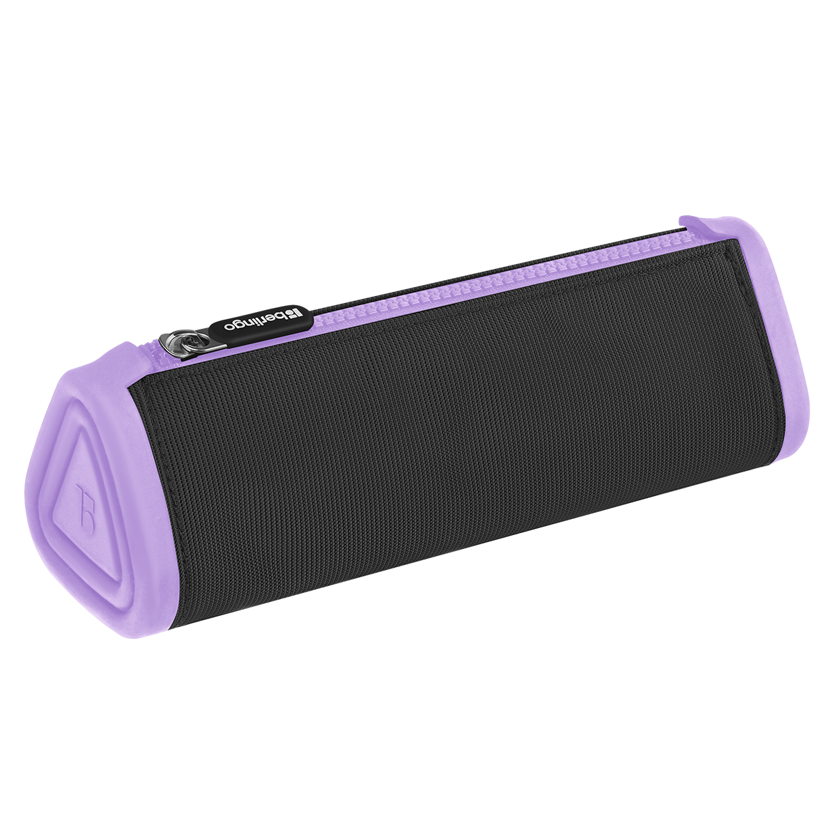 Пенал 1 отделение текстиль черный "Berlingo" Black and violet BR-PM-070502