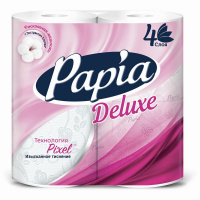 Туалетная бумага "Papia" Deluxe pixel, 3 слоя, 4шт 00037