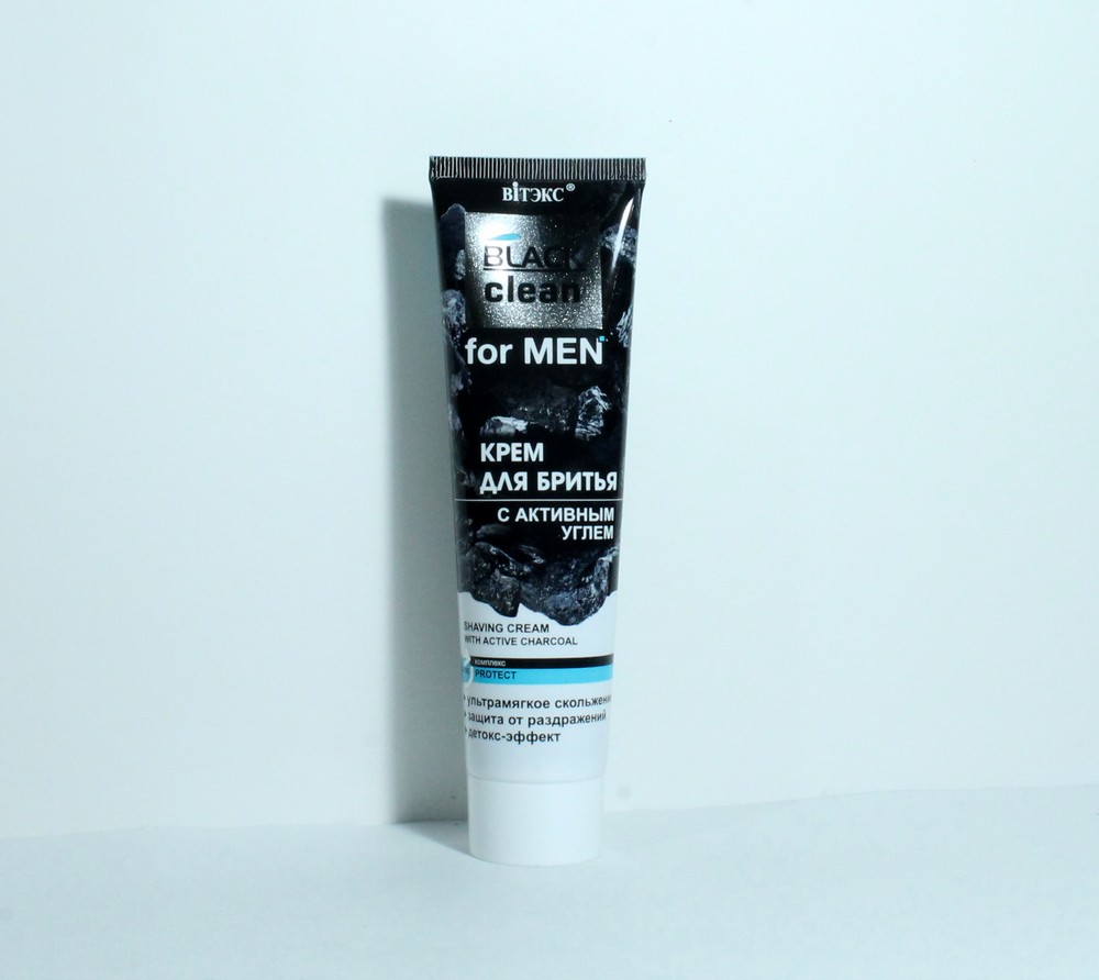 Крем для бритья "Вiтэкс" Black clean for men, для всех типов кожи, 100мл, 30535