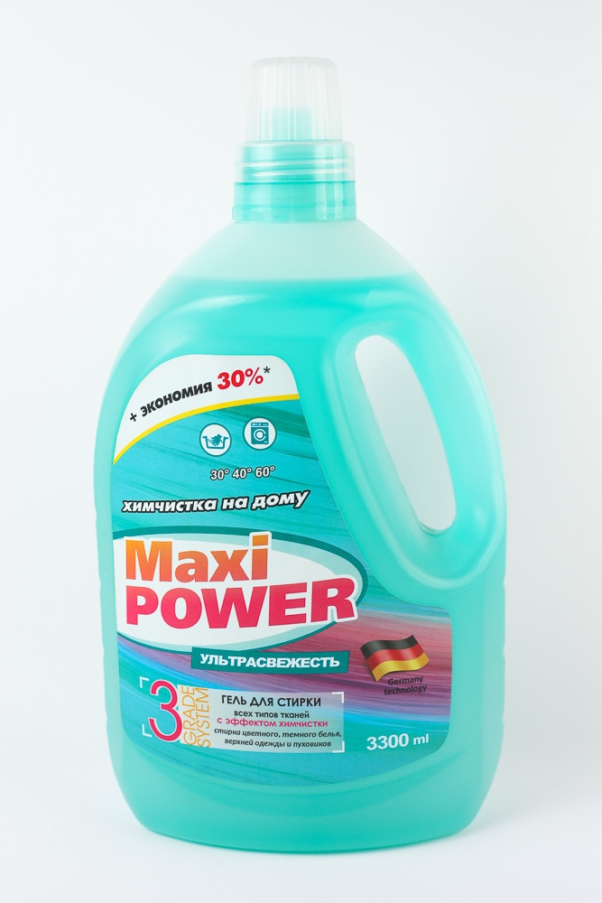 Гель для стирки "Aromika" Maxi Power, ручная и машинная стирка для всех типов тканей, 3,3л 25104