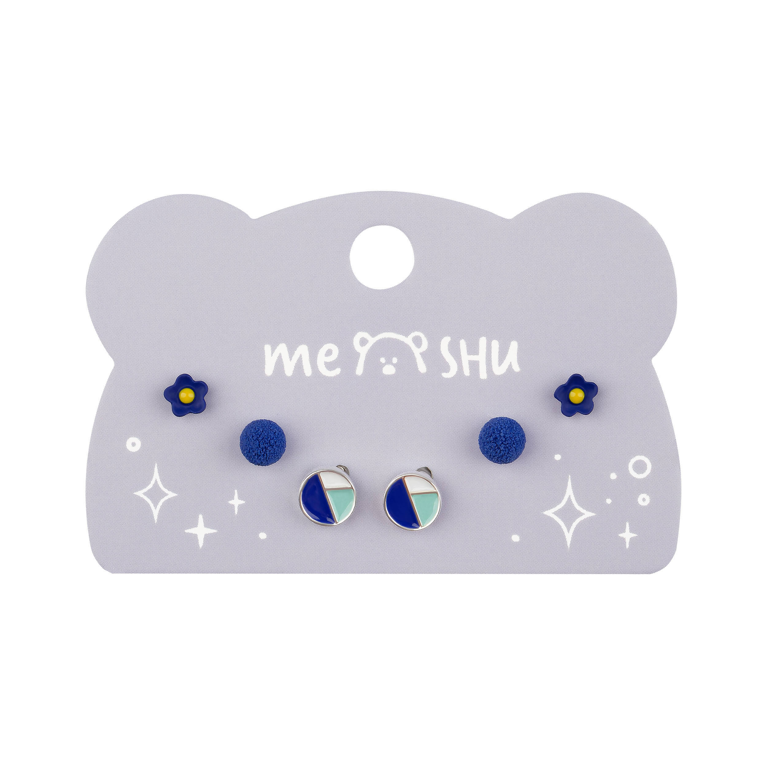 Набор сережек ассорти "Meshu" MS_60716 3 пары