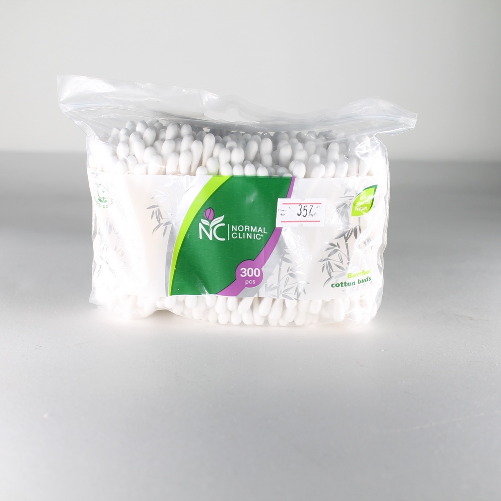 Ватные палочки "Normal clinic" Bamboo cotton buds, 300шт 311446
