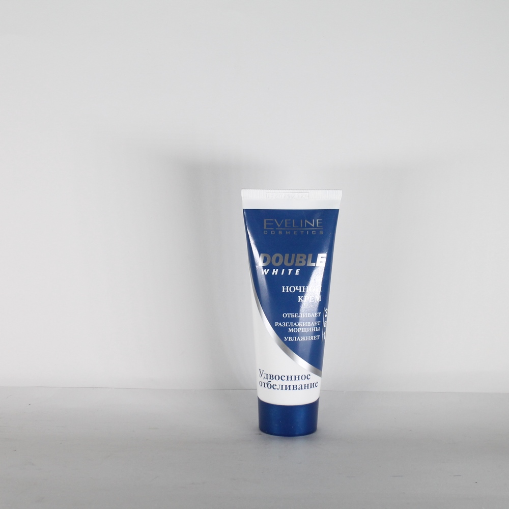 Крем гель увлажняющий "Eveline cosmetics" Double white, ночной, отбеливающий, 75мл, 13509