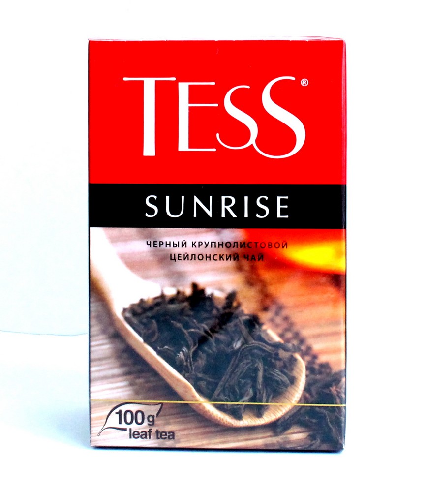 Чай крепкий черный, листовой, 100гр "Tess" Sunrise 05879