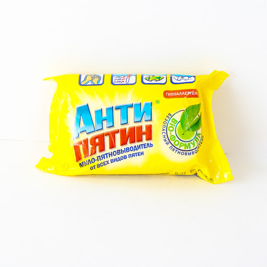 Хозяйственное мыло - пятновыводитель кусковое "Антипятин" для всех типов ткани мягкое 72%, 90гр 0000