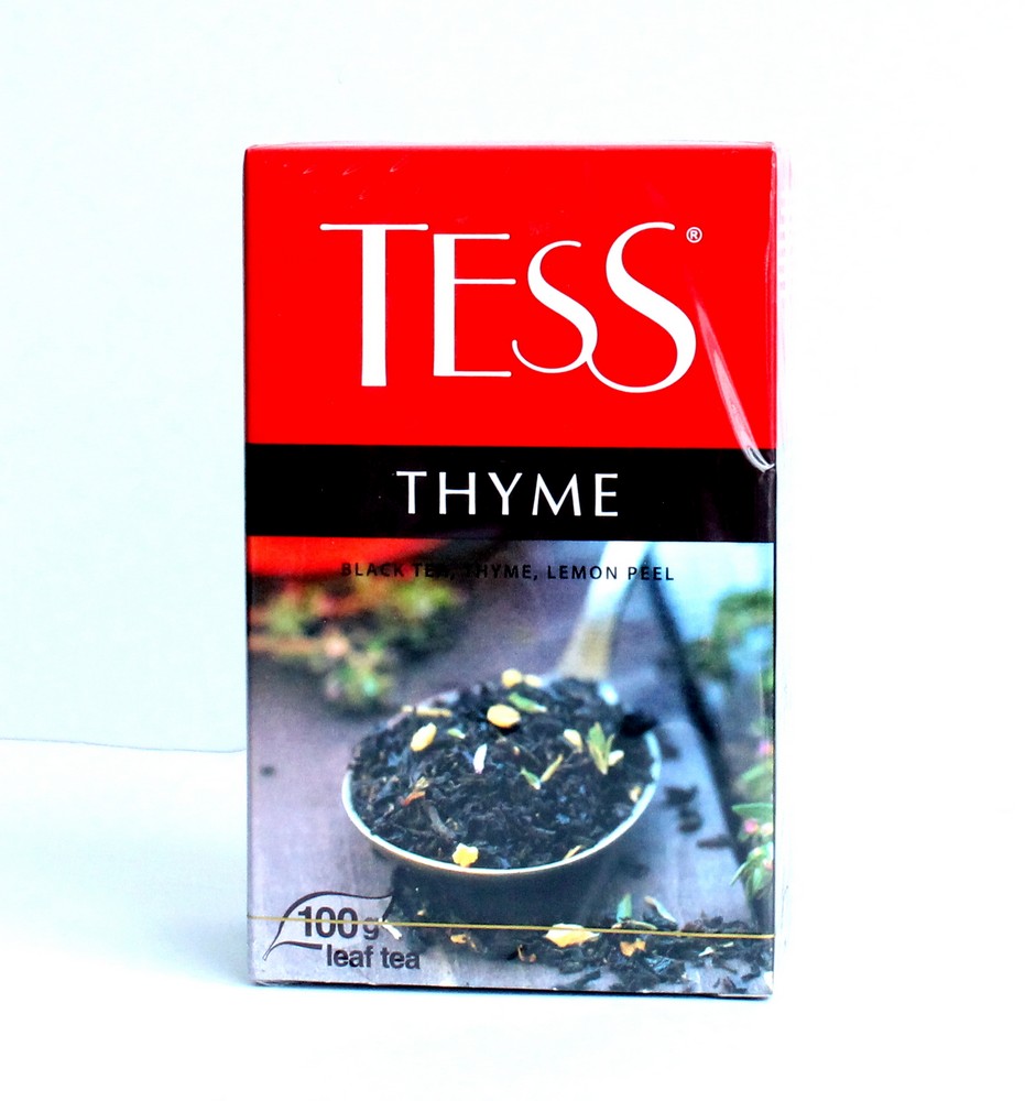 Чай крепкий черный, листовой, 100гр "Tess" Thyme 011306