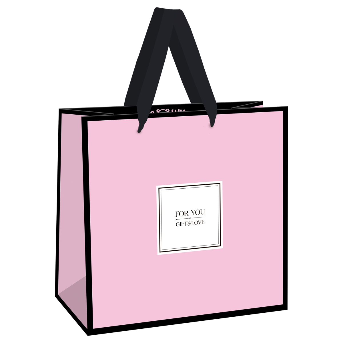 Пакет подарочный крафт-бумага 20*20*10см, цветной/с рисунком "Meshu" Boutique MS_66236