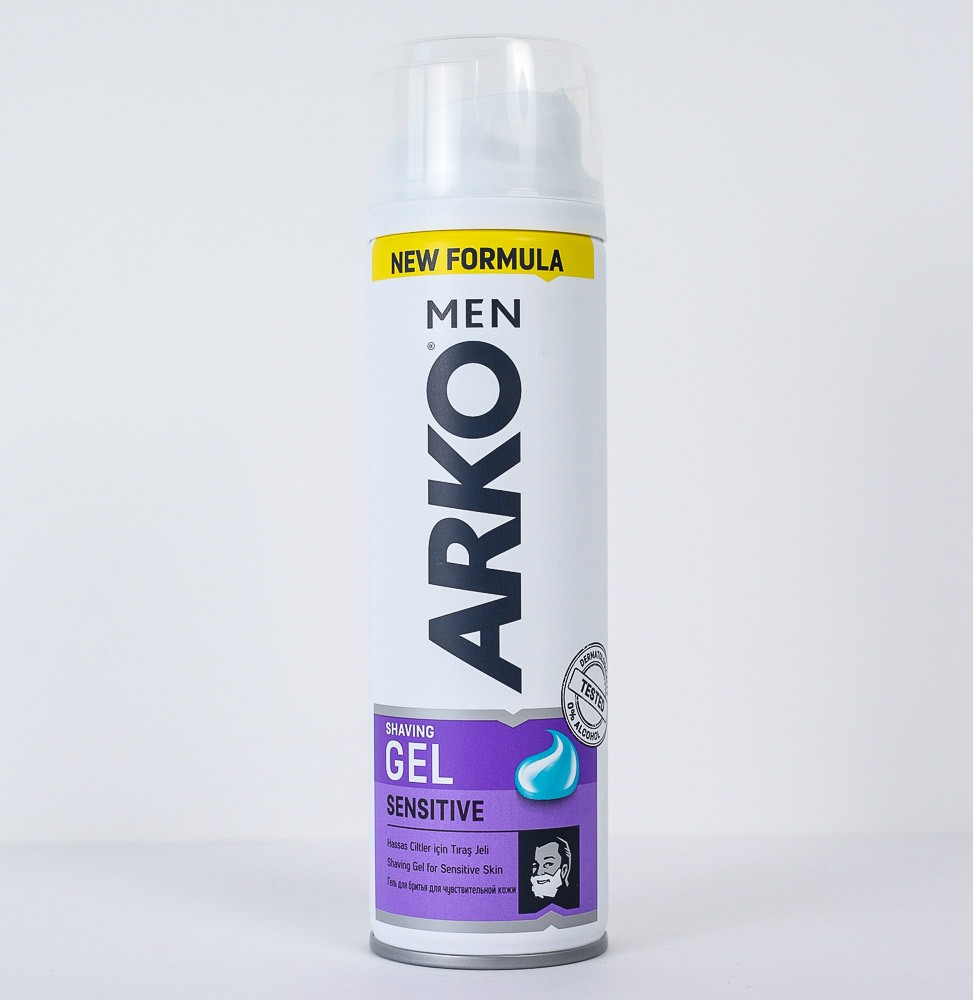 Гель для бритья "Arko" Sensitive, для чувствительной кожи, 200мл, 90921
