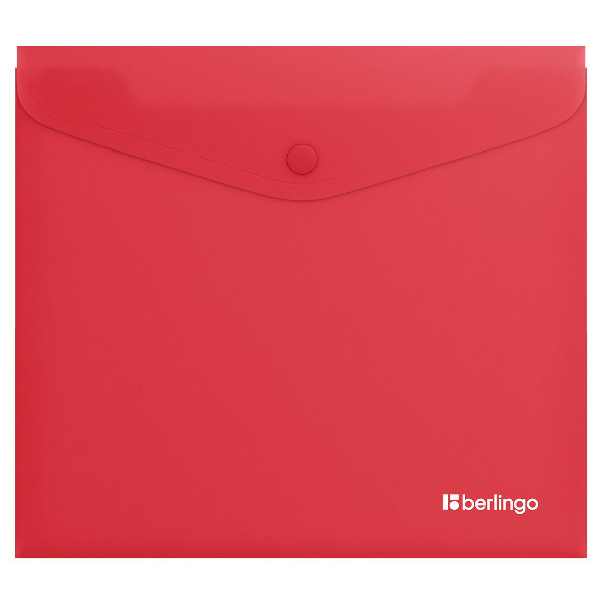 Папка-конверт пластиковая на кнопке A5+, 200мкр прозрачная караловая "Berlingo" Soft Touch EFb_A5982