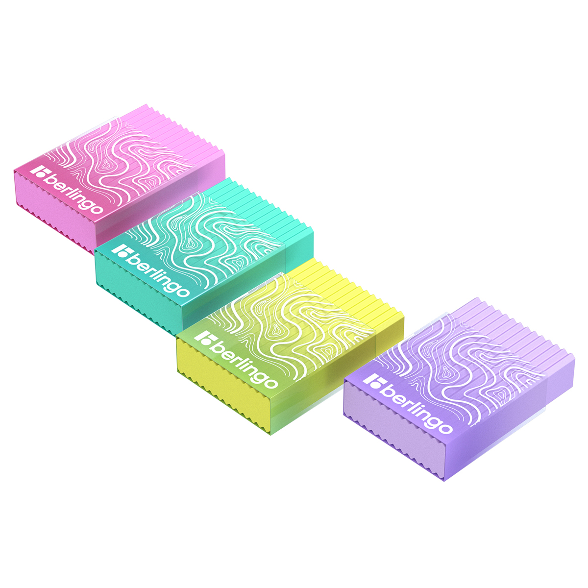 Ластик прямоугольный градиент "Berlingo" Gradient BLc_00840