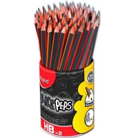 Карандаш чернографитный HB трехгранный деревянный с ластиком "Maped" Black peps FR85172106