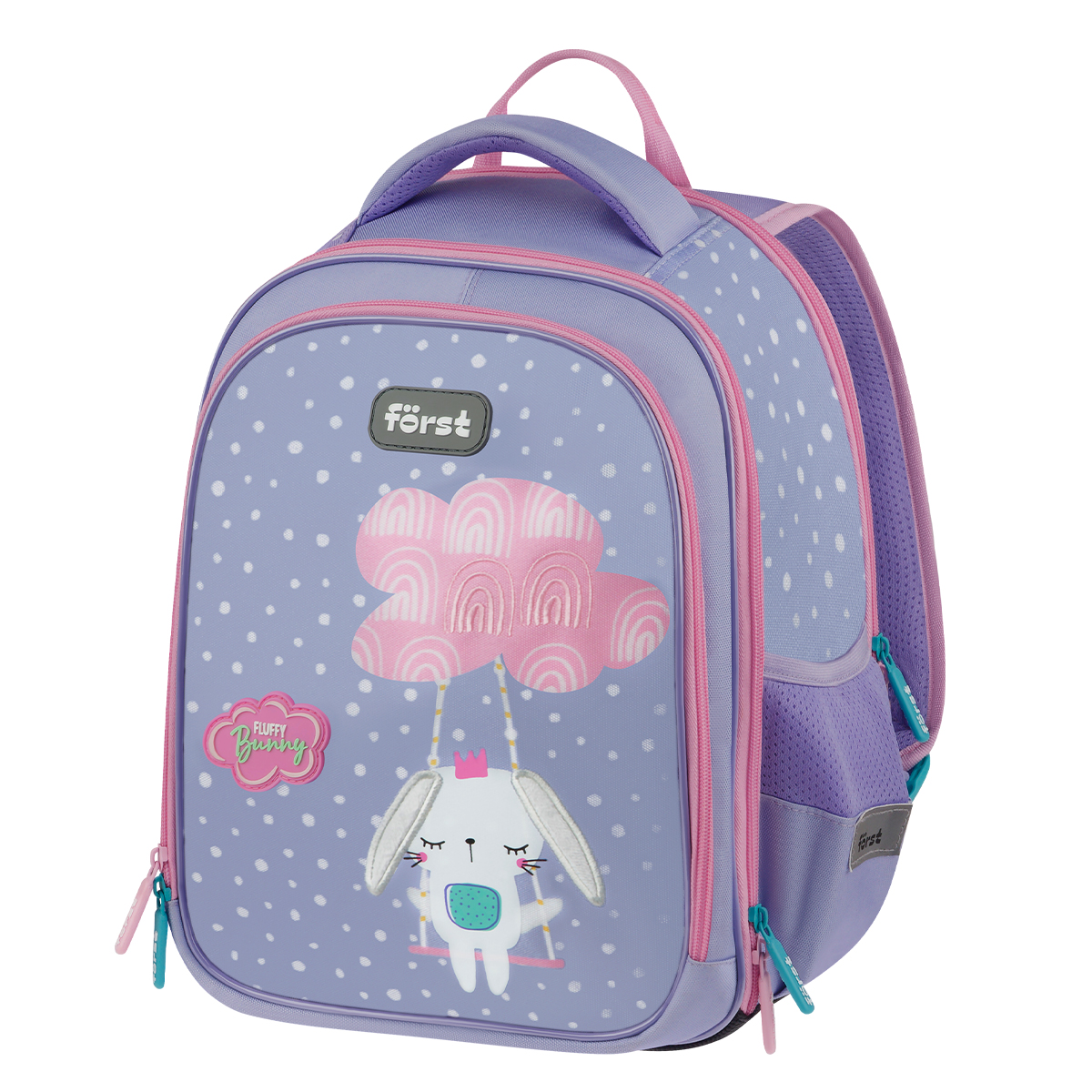 Рюкзак 43*30*13см уплотненная спинка, розовый "Först" Fluffy Bunny FT-RM-152501