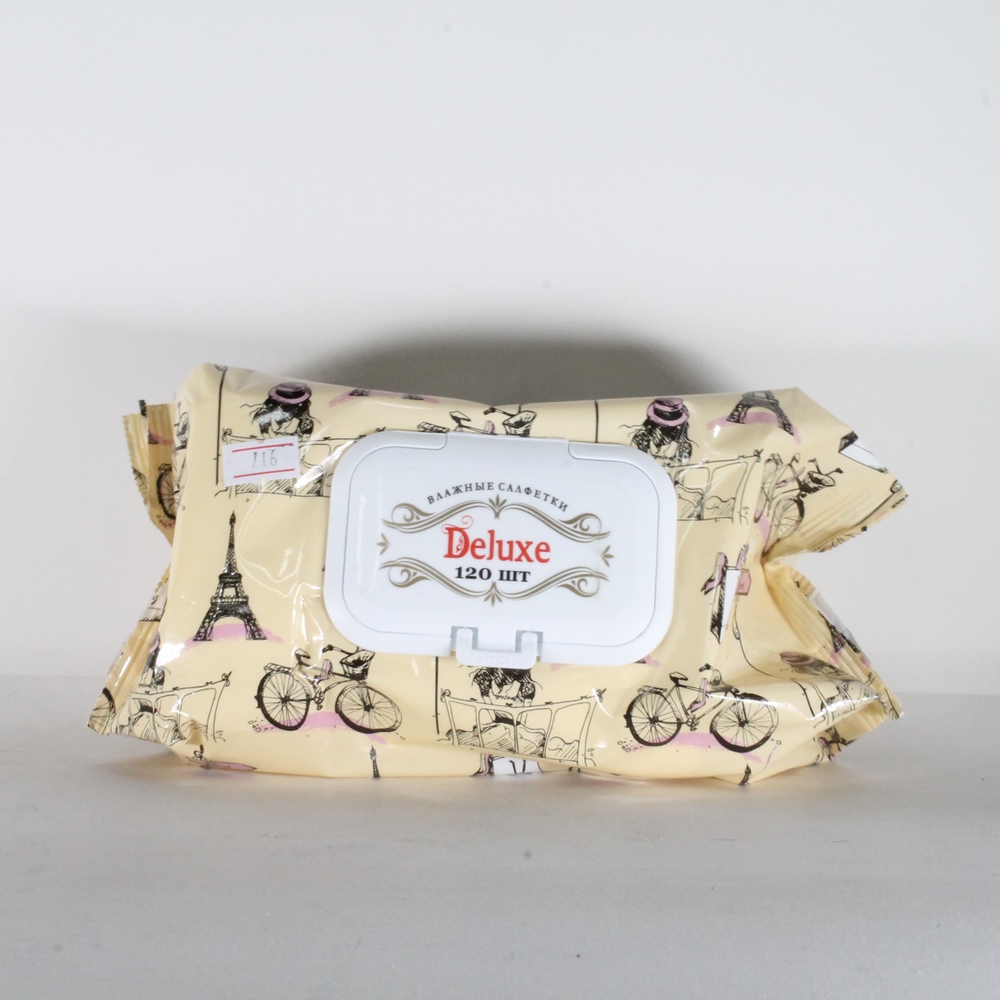 Салфетки влажные "Deluxe" Парижанка, 120шт, гигиенические Р557