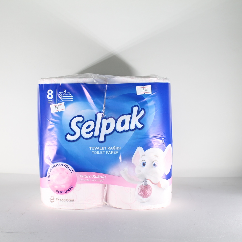 Туалетная бумага "Selpak" Aroma pudra, 3 слоя, 8шт 44517