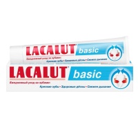 Зубная паста "Lacalut" Basic c фтором, свежее дыхание  75гр 66289