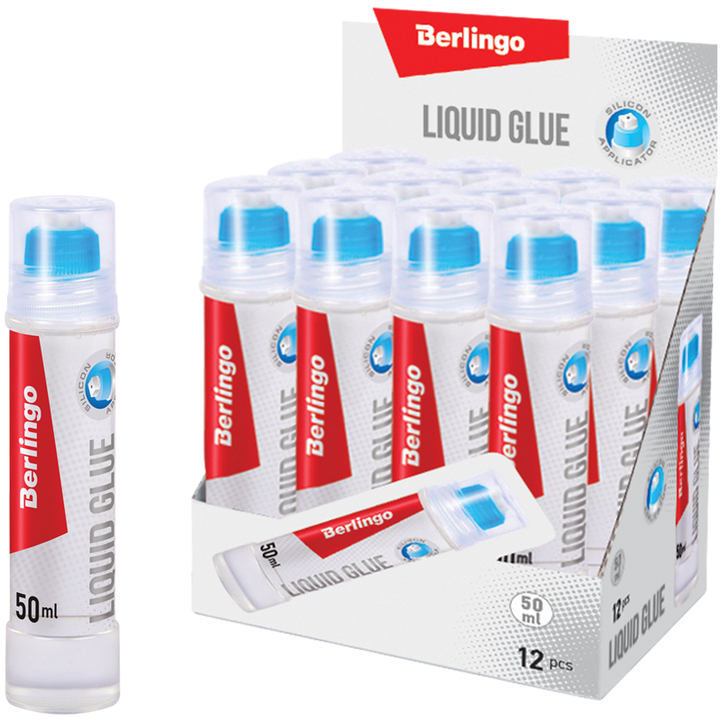 Клей канцелярский 50мл силиконовый "Berlingo" Liquid glue 6100