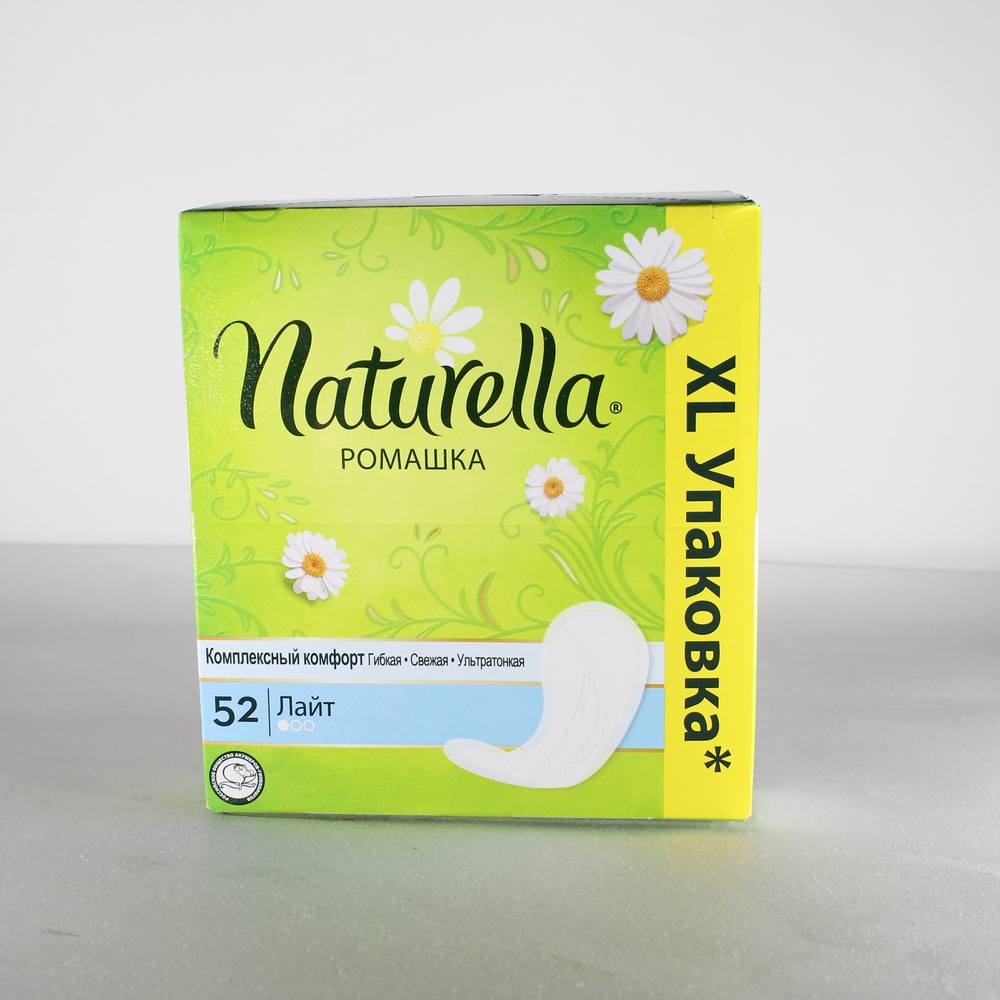 Прокладки ежедневные "Naturella" Ромашка, лайт XL, 1 капля, 52шт 005514