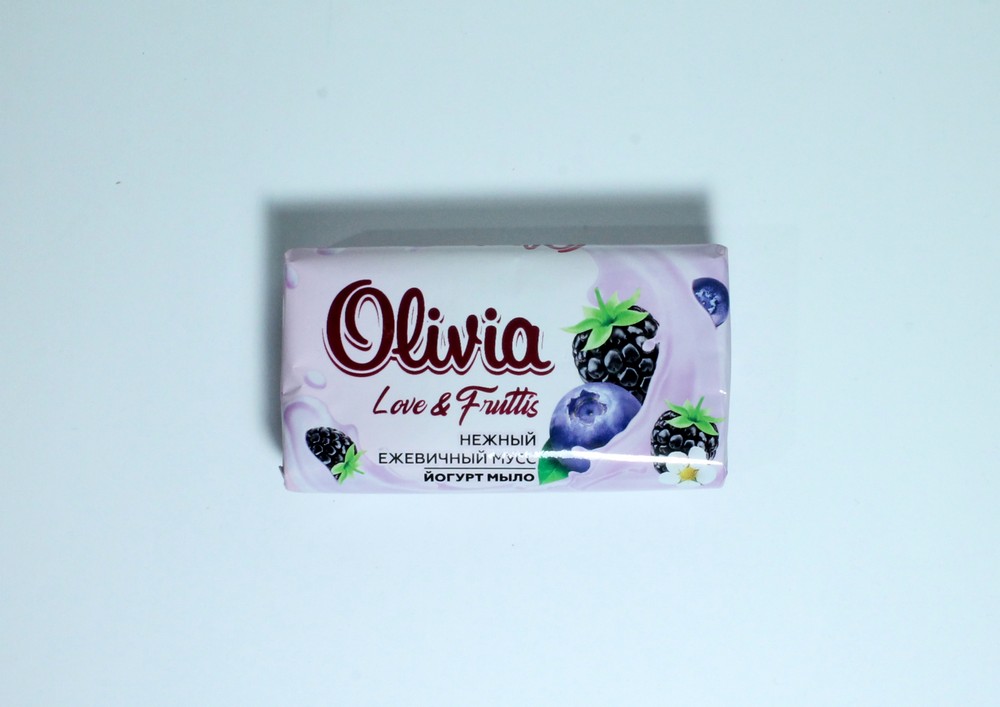 Мыло кусковое "Olivia" Love fruttis ежевичный мусс, 140гр 584300