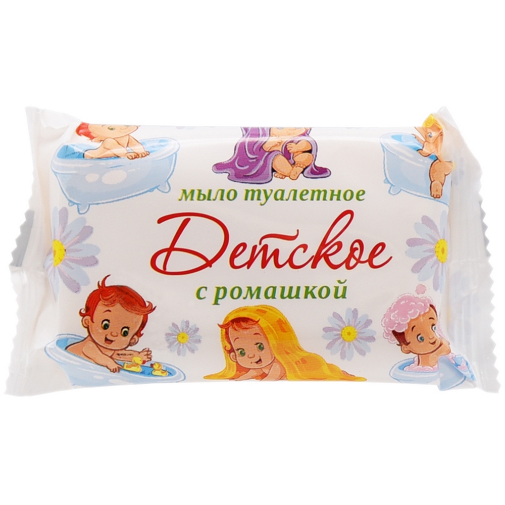Детское мыло - кусковое "ММЗ" Стандарт, ромашка, без красителей, 90гр 971703