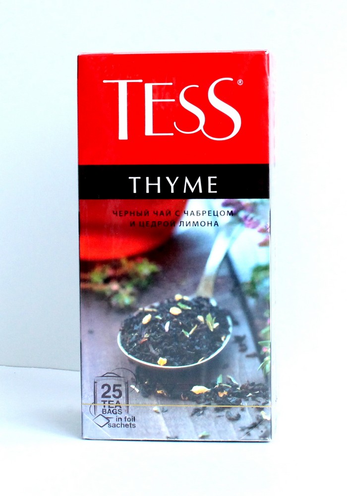 Чай крепкий черный, пакетированный, 25*2гр "Tess" Thyme 11313