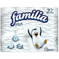 Туалетная бумага "Familia" Plus, 2 слоя, 12шт 00198