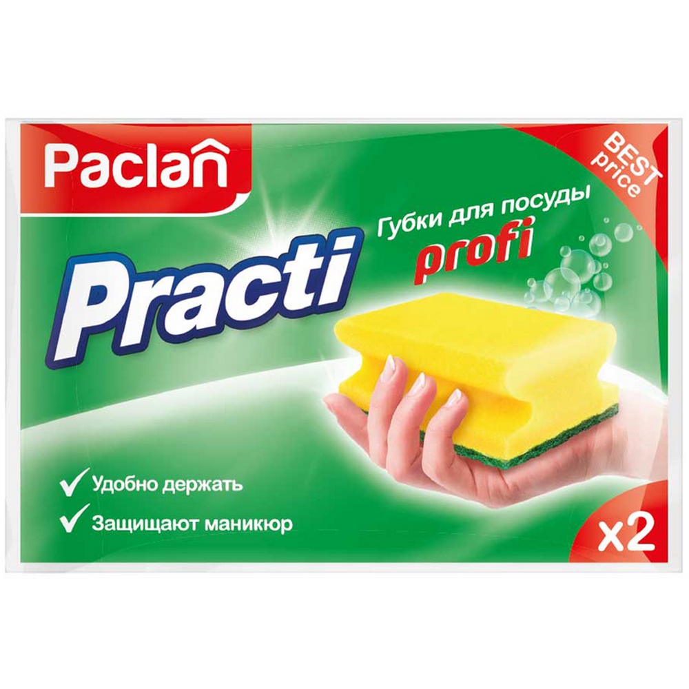 Губка для посуды "Paclan" Practi profi, 2шт 84118