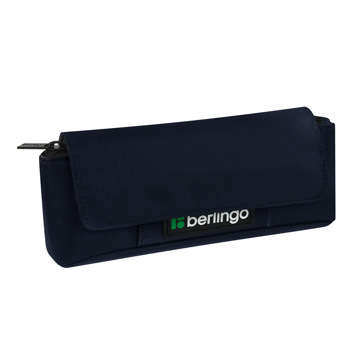 Пенал 1 отделение текстиль черный "Berlingo" Dark blue focus BR-PM-080504
