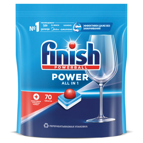 Таблетки для посудомоечных машин "Finish" Finish power, 1183гр 95965