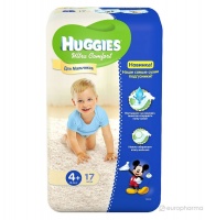 Подгузники-трусики "Huggies" Haggies Boy для мальчиков, 4+ (10-16кг), 17шт 61260100