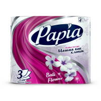 Туалетная бумага "Papia" Bali flower, 3 слоя, 4шт 00068