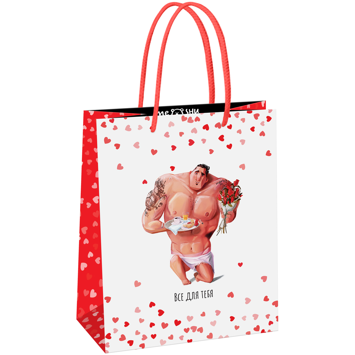 Пакет подарочный бумажный 18*23*10см, ассорти "Meshu" Present for you MS_61566