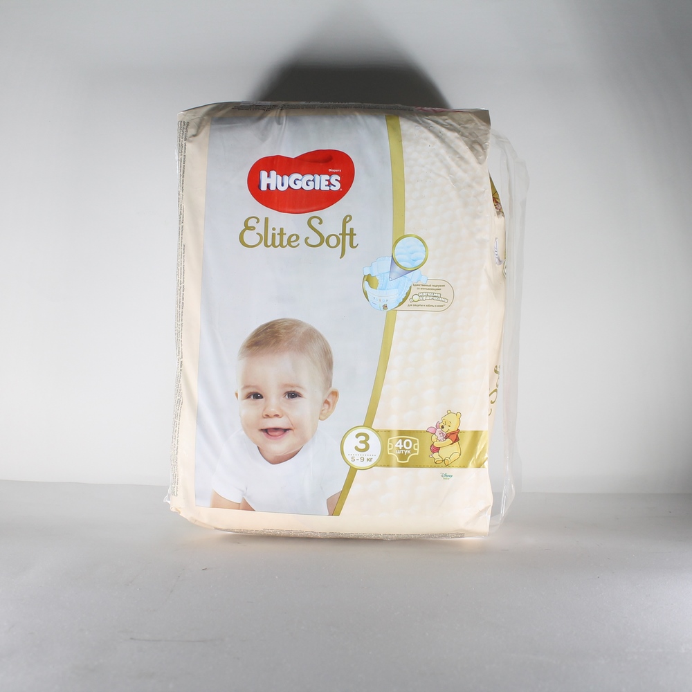 Подгузники "Huggies" Elite Soft универсальный, 3 (5-9кг), 40шт 47770