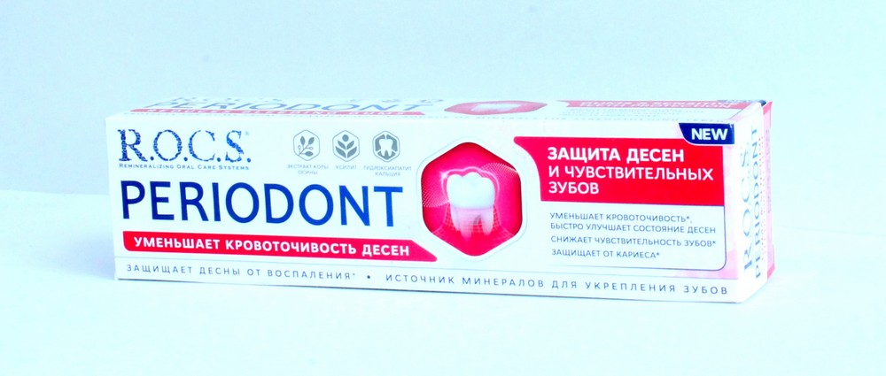 Зубная паста "R.O.C.S." Periodont без фтора, против кровоточивости десен 75гр 76113