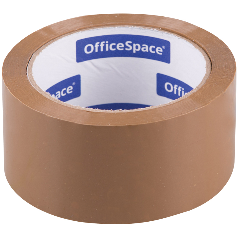 Клейкая лента (скотч) для упаковки 48мм*66м коричневая "Office Space" БС КЛ_18607