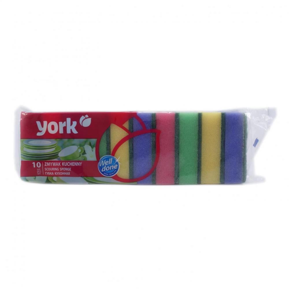 Губка для посуды "York" БС, 10шт 030030