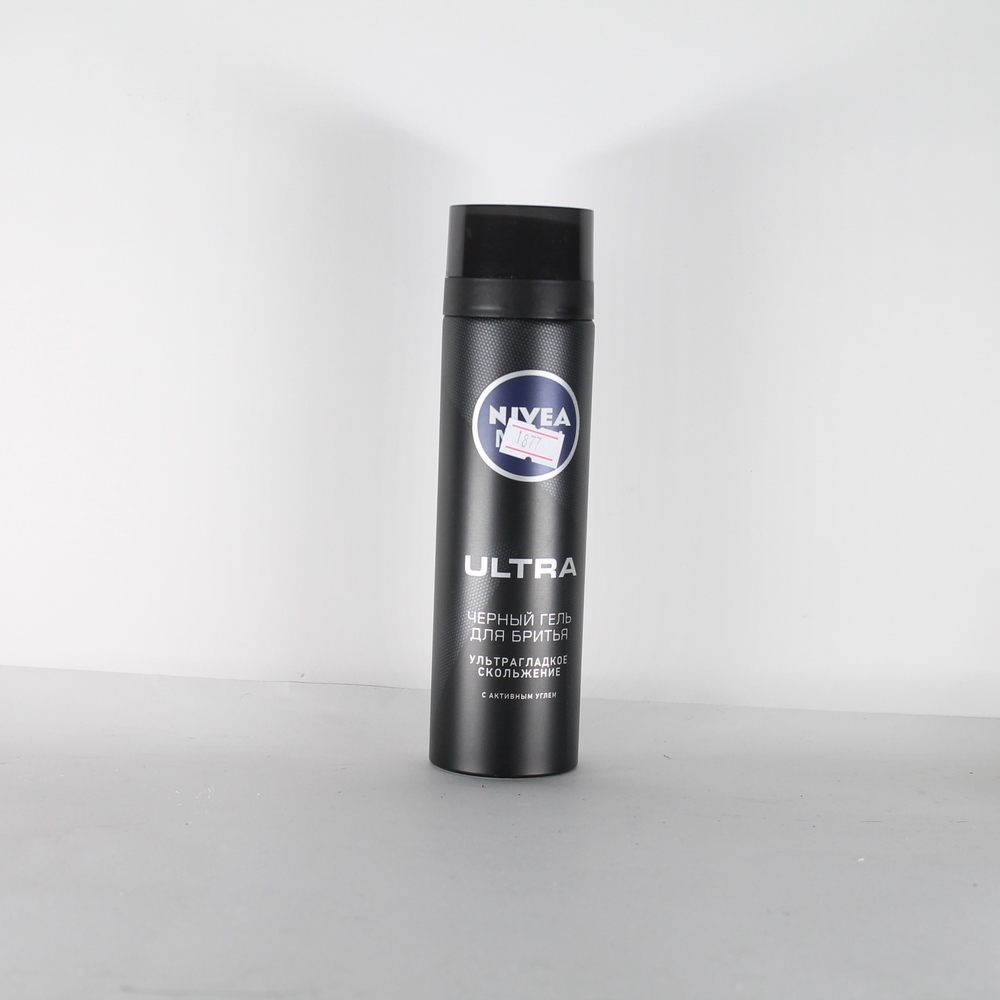 Гель для бритья "Nivea men" Ultra, черный, для всех типов кожи, 200мл, 95280