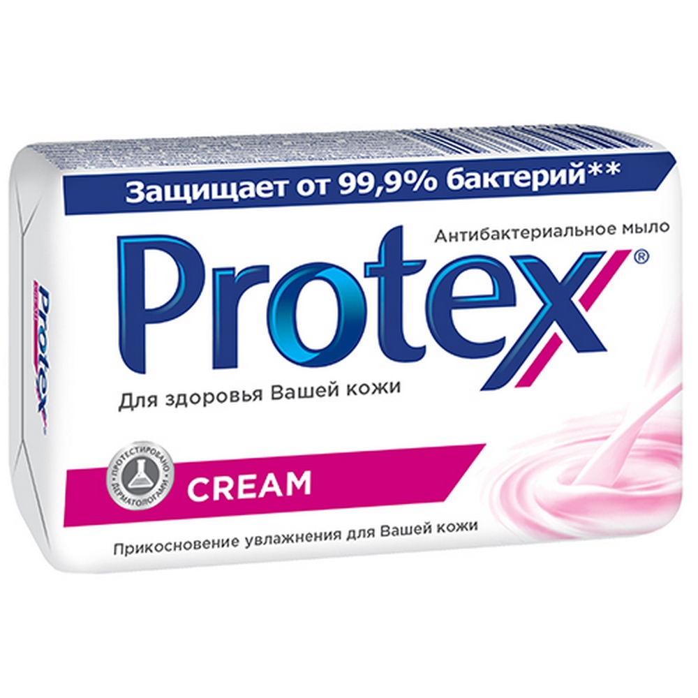 Мыло кусковое "Protex" Cream антибактериальное, 90гр 37327