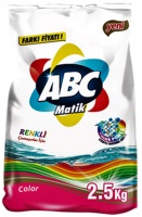 Порошок стиральный "ABC" Color, машинная стирка, для всех типов тканей, 2,5кг 70471