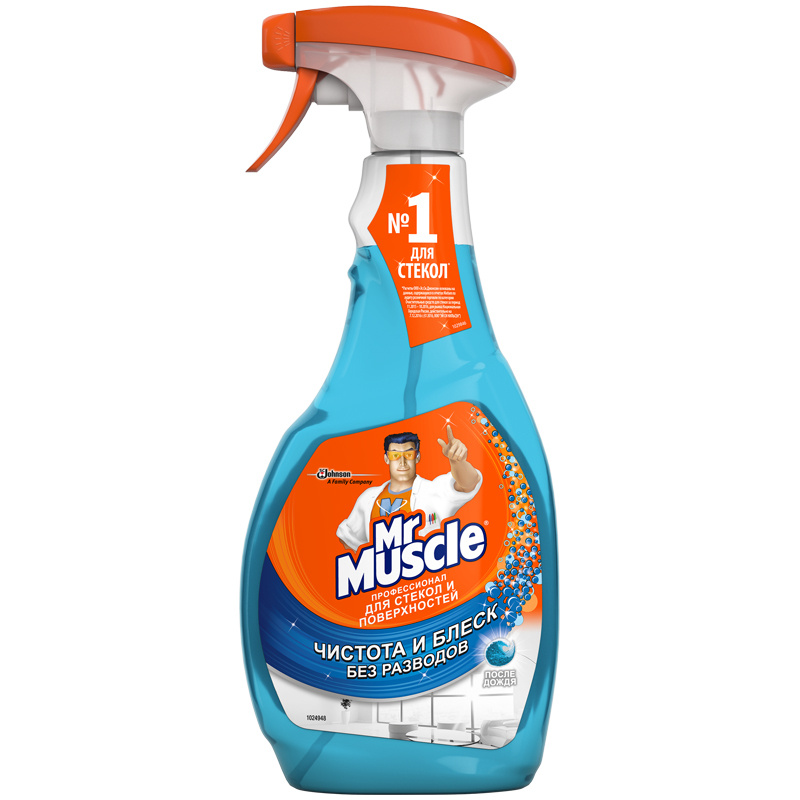Спрей для стекол и зеркал "MrMuscle" После дождя, 530мл 25577