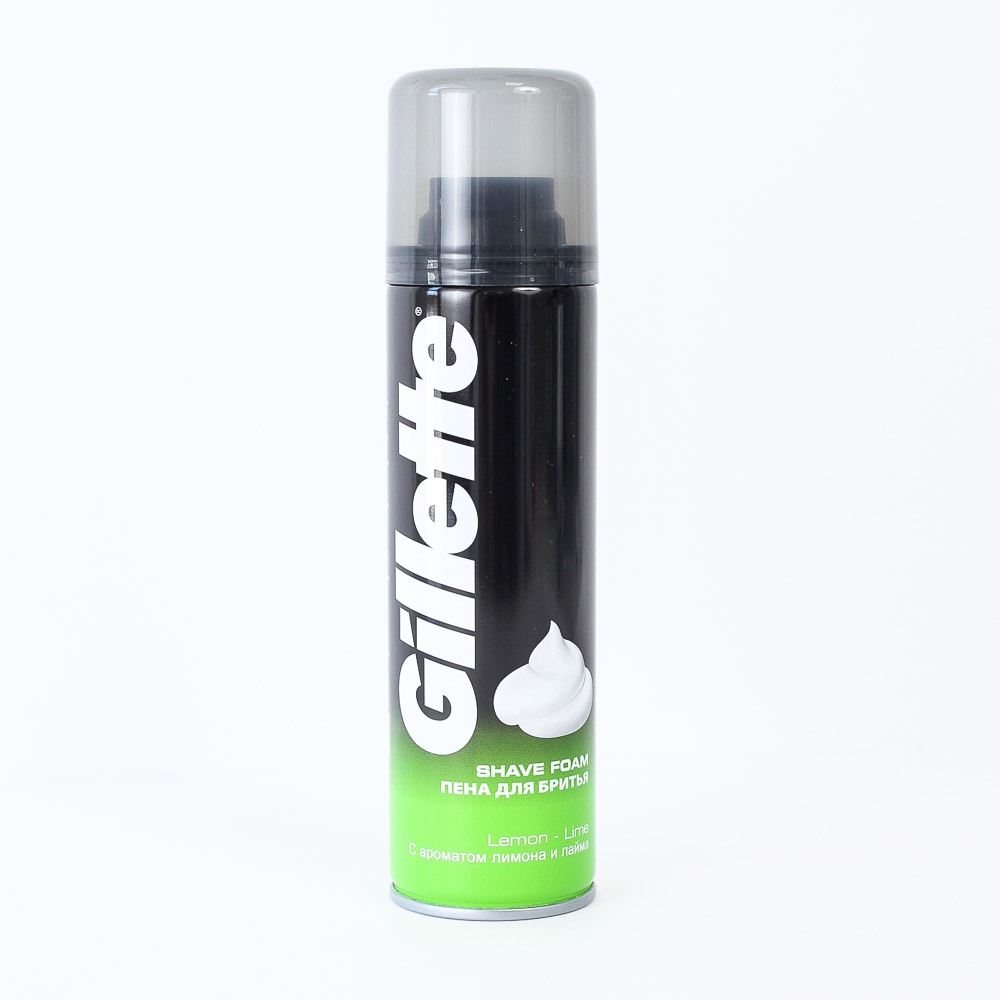 Пена для бритья "Gillette" Lemon - Lime, для всех типов кожи, 200мл, 90572623