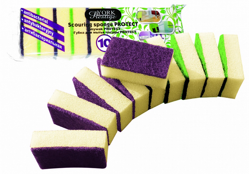 Губка для посуды "York" Bacteria stop, 10шт nr034010